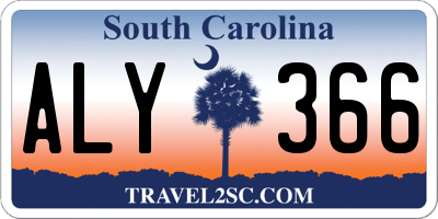 SC license plate ALY366