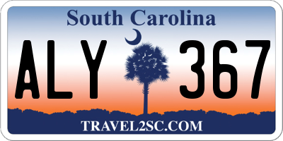 SC license plate ALY367