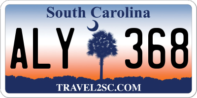 SC license plate ALY368