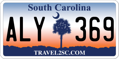 SC license plate ALY369