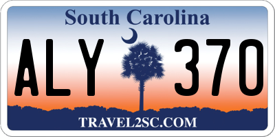 SC license plate ALY370
