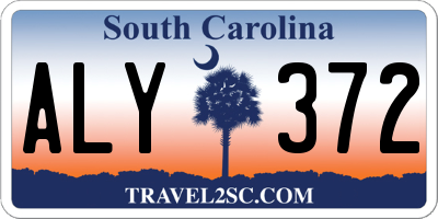 SC license plate ALY372