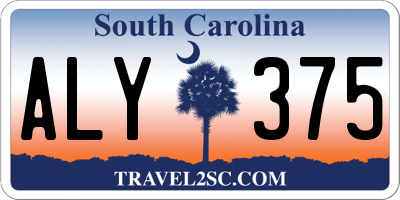 SC license plate ALY375