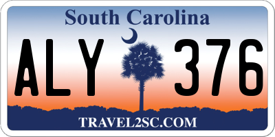 SC license plate ALY376