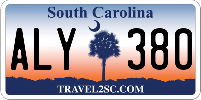 SC license plate ALY380