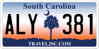SC license plate ALY381