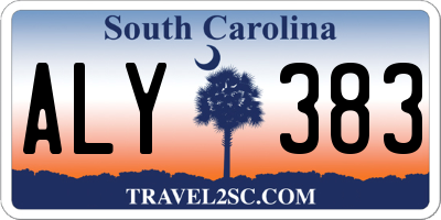 SC license plate ALY383