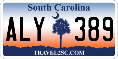 SC license plate ALY389