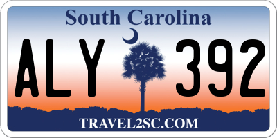 SC license plate ALY392