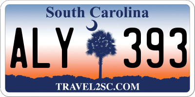 SC license plate ALY393