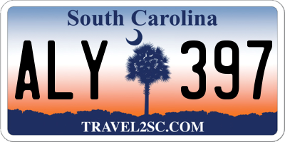 SC license plate ALY397