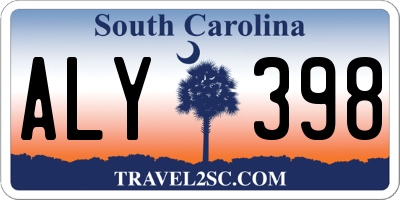 SC license plate ALY398