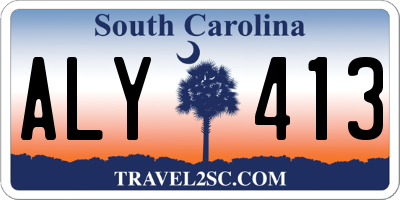 SC license plate ALY413