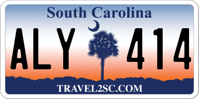 SC license plate ALY414