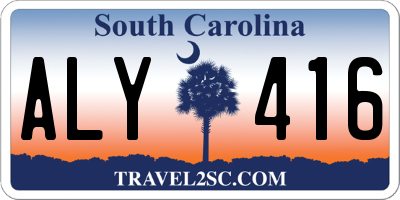 SC license plate ALY416