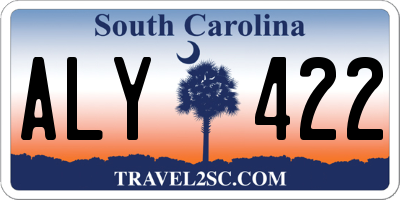 SC license plate ALY422