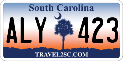 SC license plate ALY423