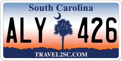 SC license plate ALY426
