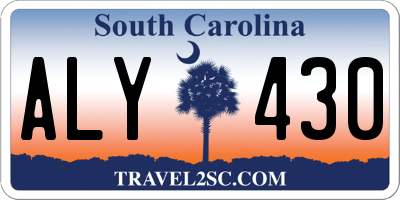 SC license plate ALY430