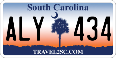 SC license plate ALY434