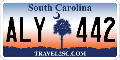 SC license plate ALY442