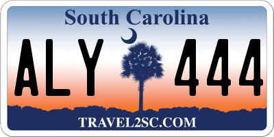 SC license plate ALY444