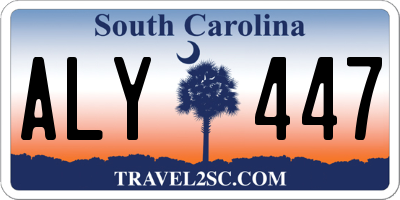 SC license plate ALY447