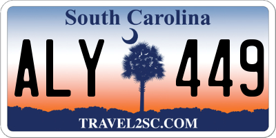 SC license plate ALY449