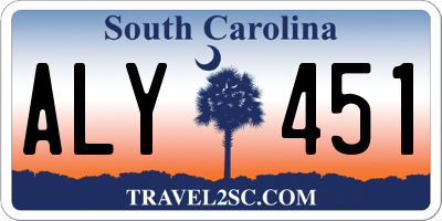 SC license plate ALY451