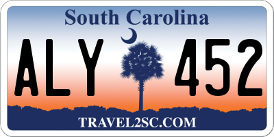 SC license plate ALY452