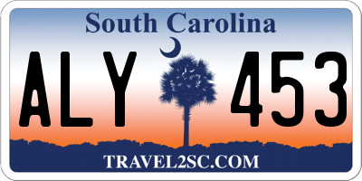 SC license plate ALY453