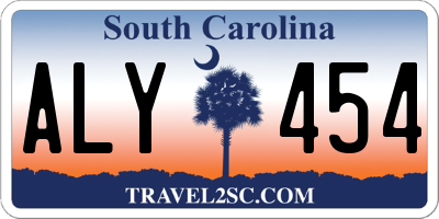 SC license plate ALY454