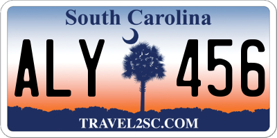 SC license plate ALY456