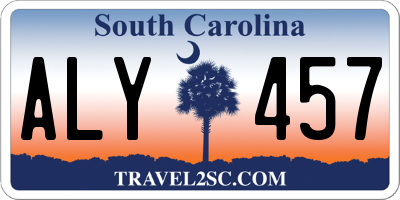 SC license plate ALY457