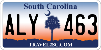 SC license plate ALY463