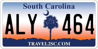 SC license plate ALY464