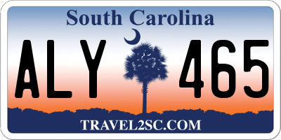 SC license plate ALY465