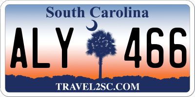 SC license plate ALY466