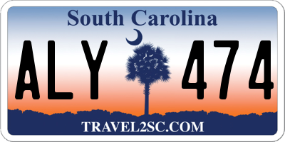 SC license plate ALY474