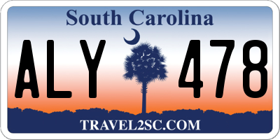 SC license plate ALY478