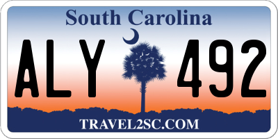 SC license plate ALY492