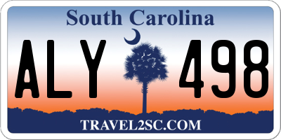 SC license plate ALY498