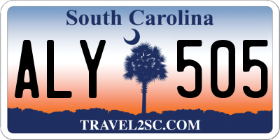 SC license plate ALY505
