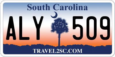SC license plate ALY509
