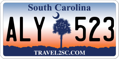SC license plate ALY523