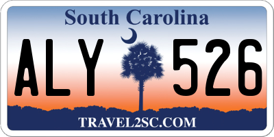 SC license plate ALY526