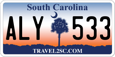 SC license plate ALY533