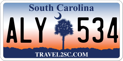 SC license plate ALY534
