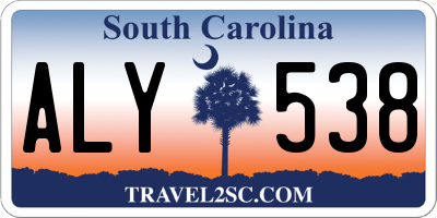 SC license plate ALY538
