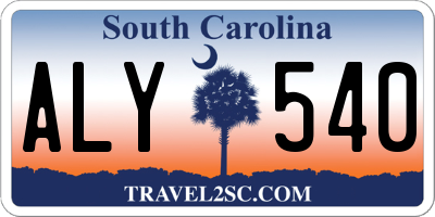 SC license plate ALY540